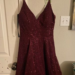 Maroon Homecoming Dress